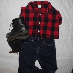 Red button down flannel